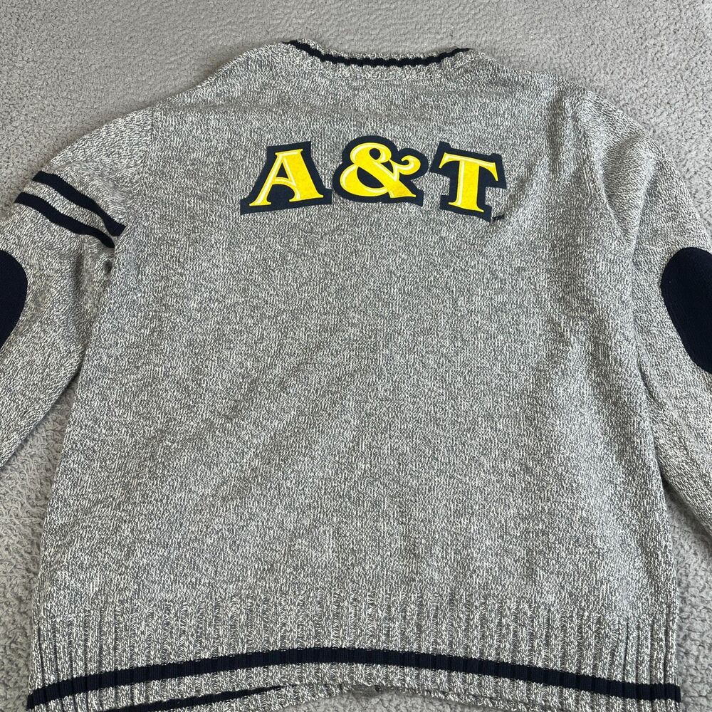 NORTH CAROLINA AT&T State University Aggies Sweater Men L Cardigan Elbow Patch - Picture 6 of 12